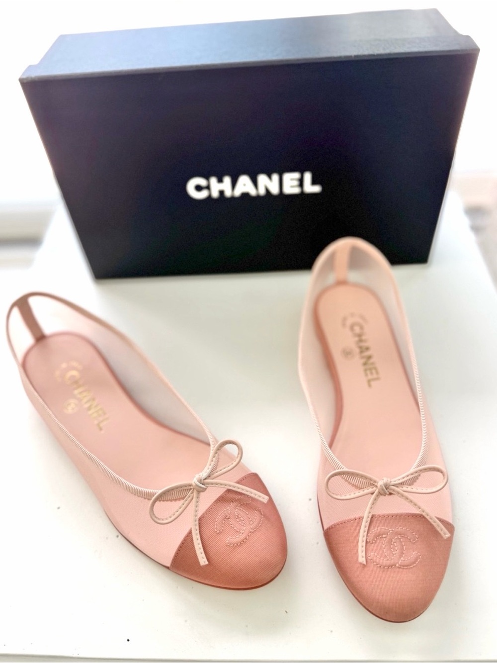 CHANEL Pink Ballet Flats - Picture 1 of 7